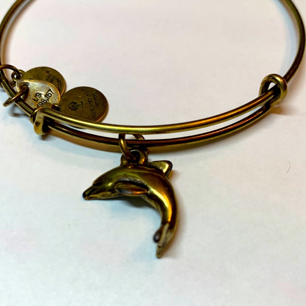 3/$15 Alex and Ani Dolphin rafaelian gold bracelet